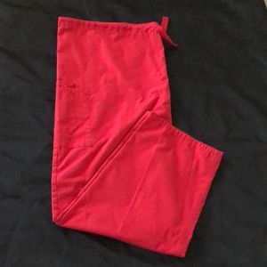 Red scrubs set